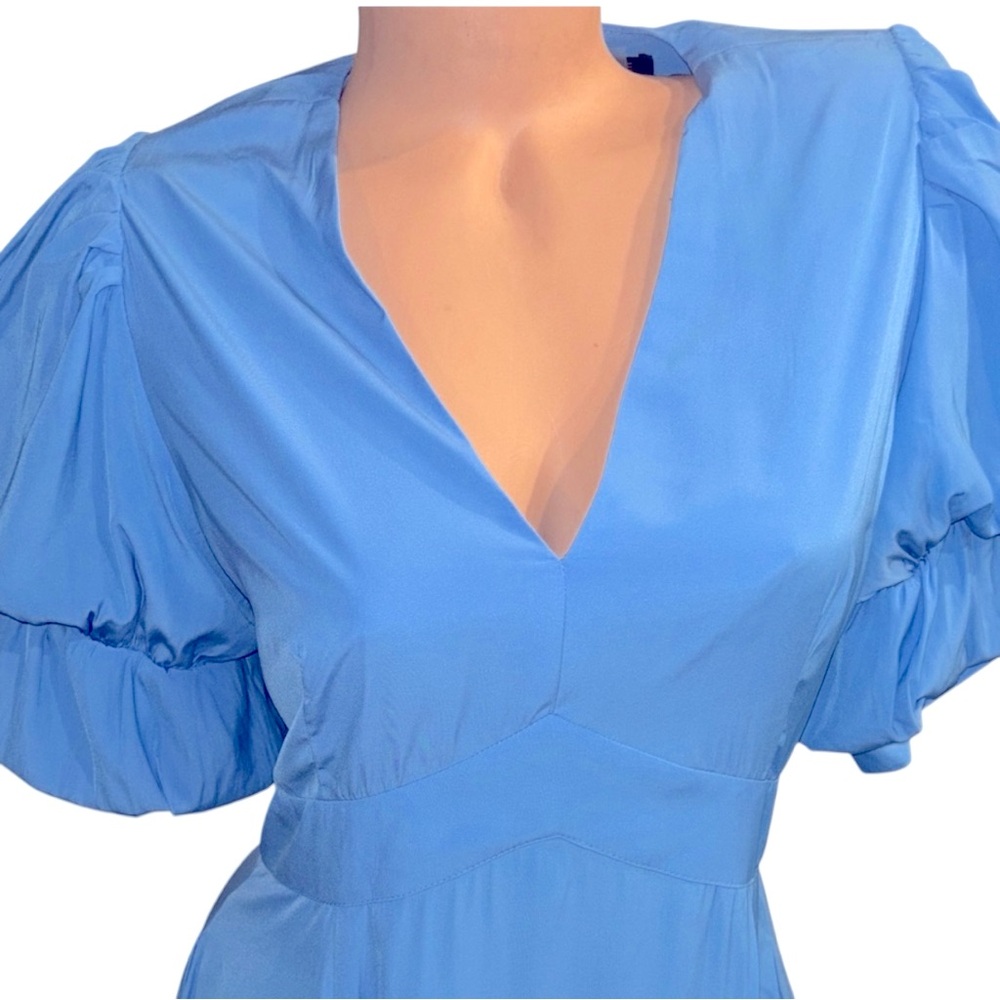 1. State Sky Blue Puff Sleeve whimsical feminine romantic Mini Dress - Picture 7 of 11